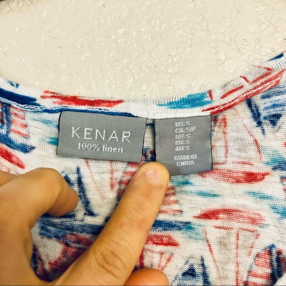 ⛵️Kenar Red, White, Blue Sailboat Tank (Small) ❤️🤍💙 Cute, Perfect for Summer! - Picture 5 of 6